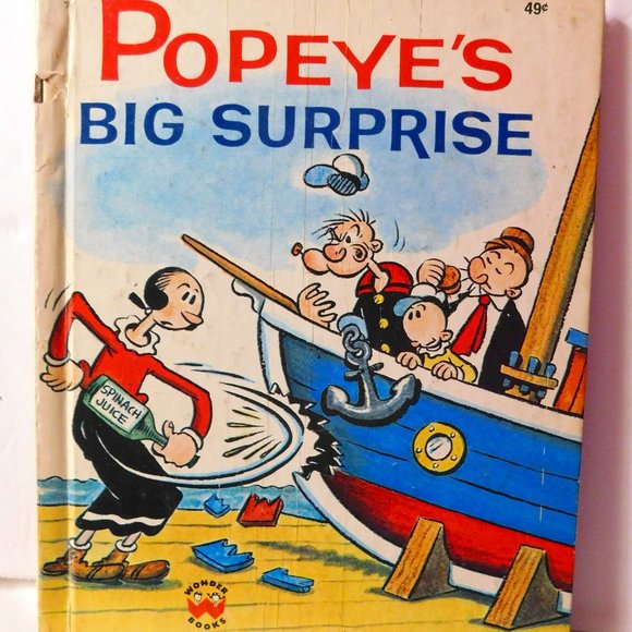 Vintage POPEYE'S BIG SURPRISE Book 1974 Wonder Books - Picture 1 of 5